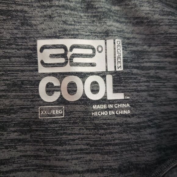 32 Degrees Cool Mens Shirt Size XXL Gray Polo Golf Short Sleeve Rugby Stretch - Picture 6 of 7